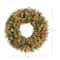 18in. Pre-Lit Autumn Boxwood Artificial Fall Wreath with 25 Warm White LED Lights